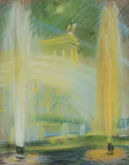 Eric Wilson, Fountain of Light Festival Expo, Paris, 1937, Pastel