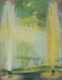 Eric Wilson, Fountain of Light Festival Expo, Paris, 1937, Pastel