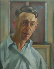 Joshua Smith, Self Portrait, 1951, Oil on Canvas on Board