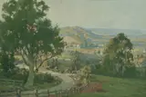John Charles Allcot, Winding Country Road, Oil on Board