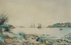 John Campbell, View of Double Bay from the West Side, 1897, W/Clr & Gouache