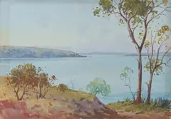Theodore Grimanes, Harbour View, Gouache