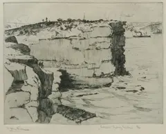 Entrance Sydney Harbour by Albert Henry Fullwood, 1926, Etching 7/50, sold May 2026