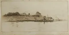 Sydney Ure Smith, Dawes Battery, Dawes Point, 1917, Etching 21/50