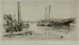 John Barclay Godson, Old Timers, Berrys Bay, Etching 6/50