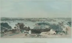 Conrad Martens, Sydney from the North Shore, Lithograph by T S Boys