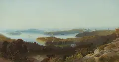 Edward Baker Boulton, Sydney from the North Shore, Chromolithograph
