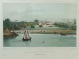Louis Auguste De Sainson, Maison du Gouverneur a Sydney, Hand Coloured Lithograph