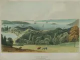Robert Marsh Westmacott, Sydney Harbour - from the Government Domain, Drawn from nature by Captain Robert Marsh Westmacott and printed at W. Spreat's Lithographic Establishment, Exeter, England