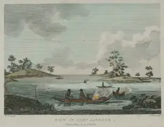 Robert Cleveley, View in Port Jackson, 1789, Hand Coloured Engraving