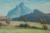Edmund Harvey, Mt Lindesay, NSW - QLD, Oil on Board
