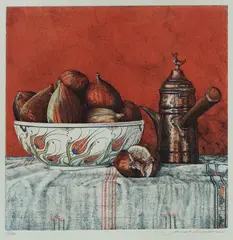 Janet Luxton, Turkish Figs, 2005, Colour Etching 6/30