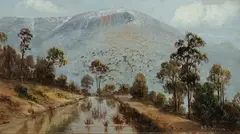 Herbert Baron Rollings, Mount Wellington, Hobart, Oil on Board