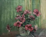Albert John Sherman, Hibiscus, Oil on Canvas on Board