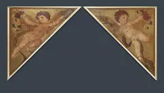 Julian Ashton, Cherub Diptych, Oil on Canvas (re-lined)