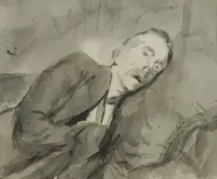 Joshua Smith, Last Study of the Artist's Father, 1950, Gouache on Paper