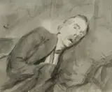 Joshua Smith, Last Study of the Artist's Father, 1950, Gouache on Paper
