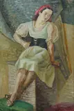 Valerie Lazarus, Gypsy Girl, Oil on Canvas on Board