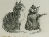 Norman Lindsay, Fuzz Buzz Skites To Fatzo About Our Place, Ink & Charcoal