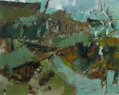 Grey Bush by Venita Salnajs, Oil on Board, sold May 2026