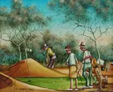Max Mannix, Be Ready to Duck, c.2004, Oil on Board