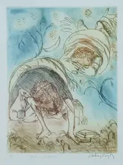 Arthur Boyd, Ariel and Caliban, Colour Etching ed. 23/50