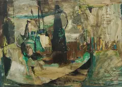 Lesley Pockley, Studio Still Life, c.1960s, Mixed Media on Board