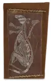 Bobby Barrdjaray Nganjmira, Kangaroo and Barramundi Skeleton, 1969, Accompanied by black & white photograph of the artist and information card Church Missionary Society, Aboriginal Art Centre, Sydney, dated 15th January 1970
