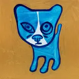 Constantine Popov, Born to be Blue, 2022, Acrylic on Board