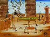 Peter Browne, Happy Hour, Oil on Canvas Board