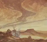 Byram Mansell, The Good Earth Rests - Central Australia, Earth Pigments on Board