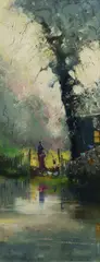 Colin Parker, Reflections - Turon Valley, Oil on Board