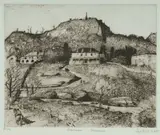Lloyd Rees, Deloraine, Tasmania, 1977, Etching 85/100