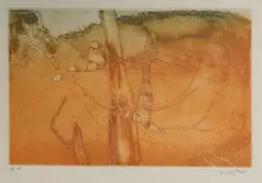 Clifton Pugh, The Goanna, Colour Etching A/P