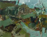 Venita Salnajs, Grey Bush, Oil on Board