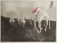 Robert Dickerson, First Time Round, Hand-Tinted Etching 25/50