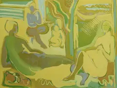Ross Davis, Lunch Time Anyway, 1979, Gouache