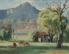 Reginald Campbell, The Settlers Hut, Glen Alice [NSW], Oil on Canvas Board