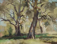 Reginald Campbell, April Evening, Orange [NSW], Oil on Canvas Board
