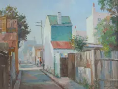 Ingo Otto Kuster, Adelaide Place - Surry Hills, 1981, Oil on Canvas Board