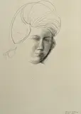 Emilio Greco, Portrait, Roma, 1961, Pen & Ink