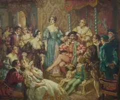 Norman Lindsay, Too Many Ladies, Oil on Canvas on Board