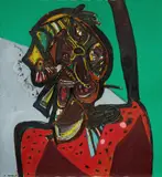 Paul Partos, The Cigarette Man, 1965, Oil on Canvas