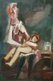 Francis Lymburner, Mother and Child, Oil on Canvas