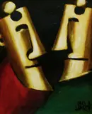 Pro Hart, Two Masks