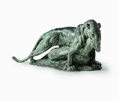 Dylan Lewis, Leopard Kill, 1996, Bronze