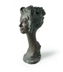 Female Head by Giovanni Della Putta, 1986, Bronze, sold Mar 2026