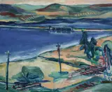 James Gleeson, Beach Scene at Bermagui [NSW]' circa late, 1930s, Oil on Canvas on Board