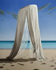 Ross Watson, Net VI (Fiji Series), 1994, Oil on Board