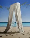 Ross Watson, Net VI (Fiji Series), 1994, Oil on Board